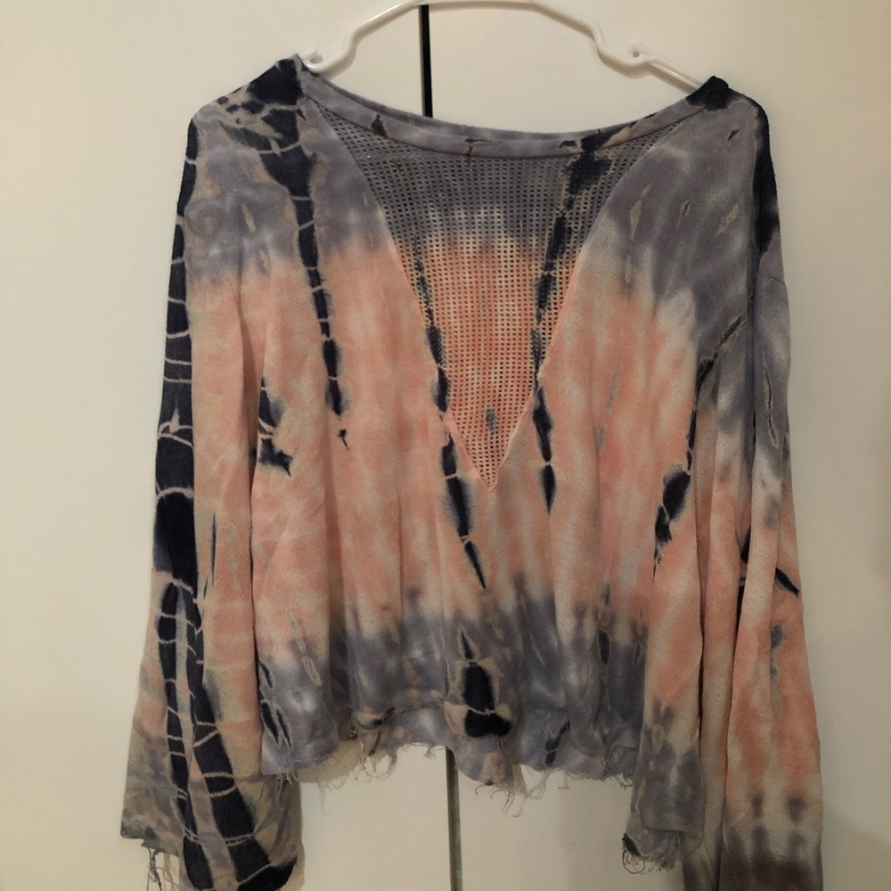 Distressed Boho Crop Shirt